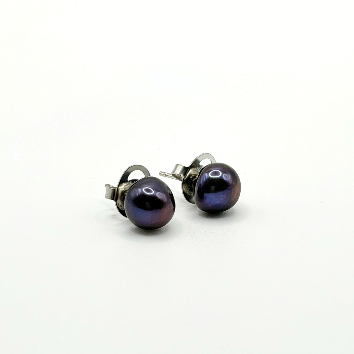 Honora Purple Cultured Pearl Earrings With Stainless Steel Backs