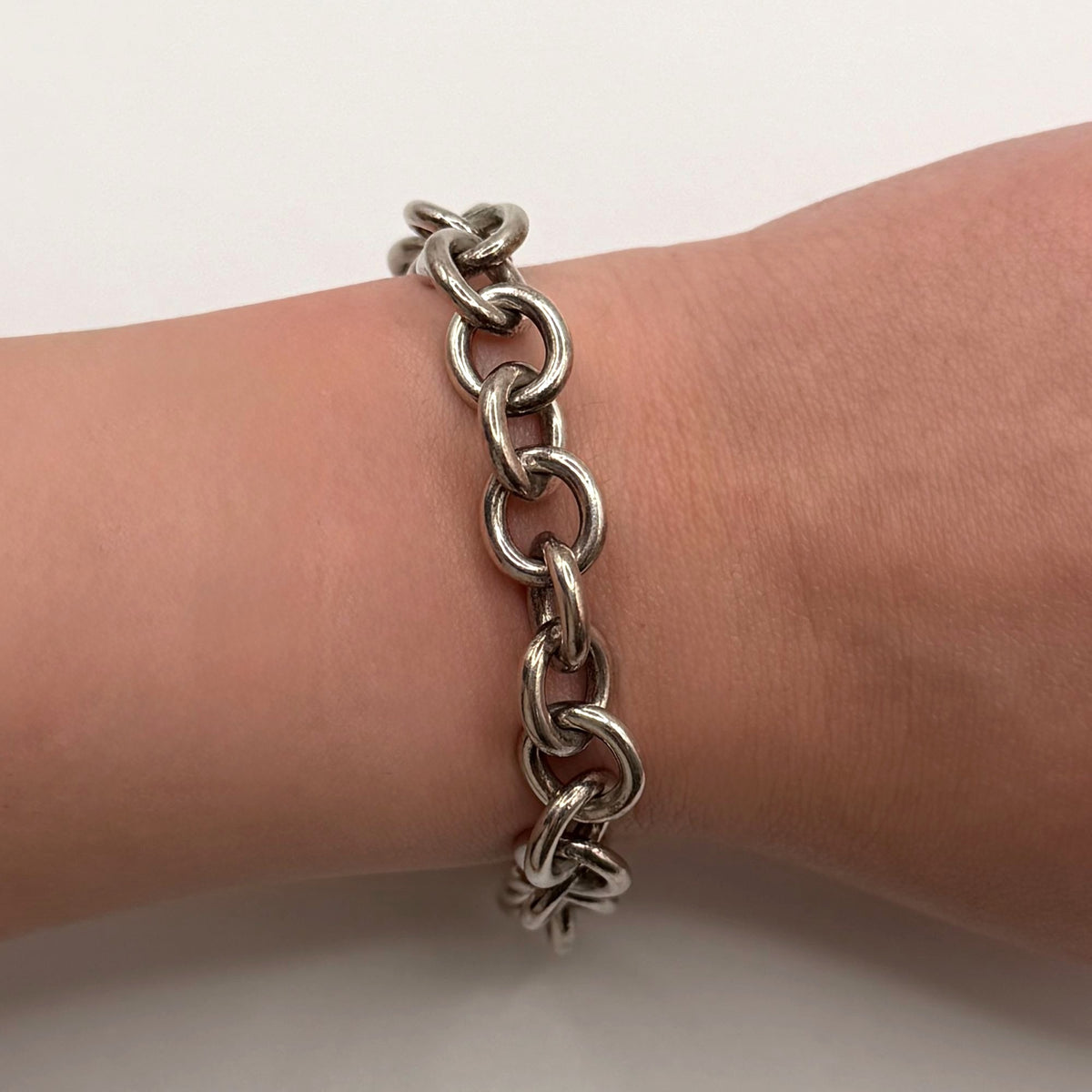 Tiffany & Co. Heart Tag Charm Bracelet Sterling Silver 925
