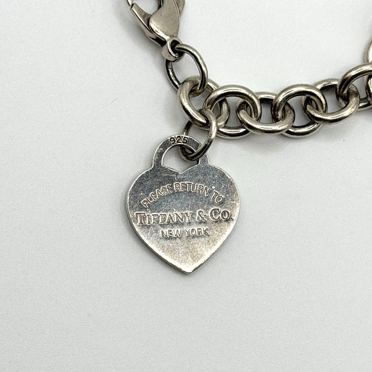 Tiffany & Co. Heart Tag Charm Bracelet Sterling Silver 925