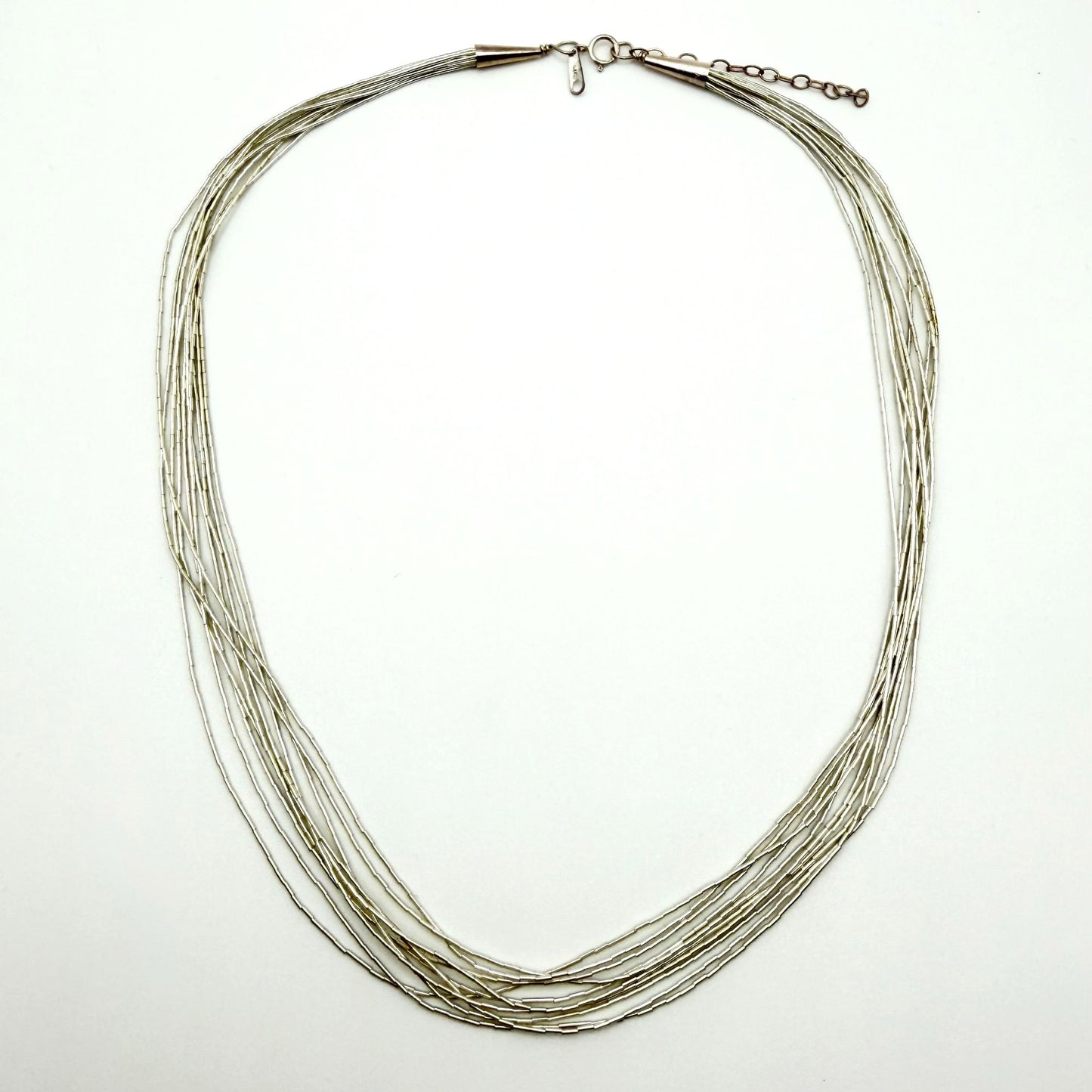Carolyn Pollack BJC 925 Sterling Silver Liquid Silver 10-Strand Necklace