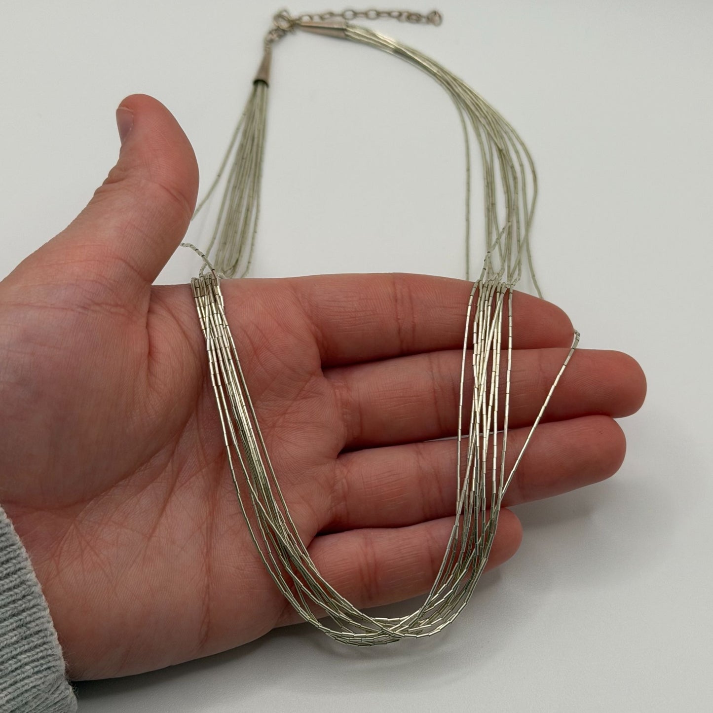 Carolyn Pollack BJC 925 Sterling Silver Liquid Silver 10-Strand Necklace