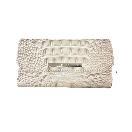 NWT Brahmin Croc-Embossed Leather Clutch Wallet Blossom Melbourne Check pocket