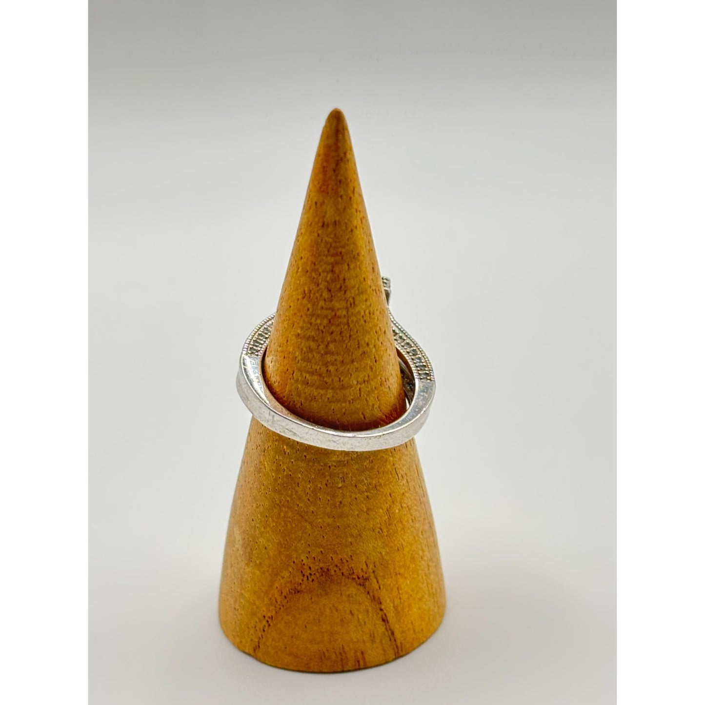 925 Sterling Silver Princess Cut Ring Size 6.5