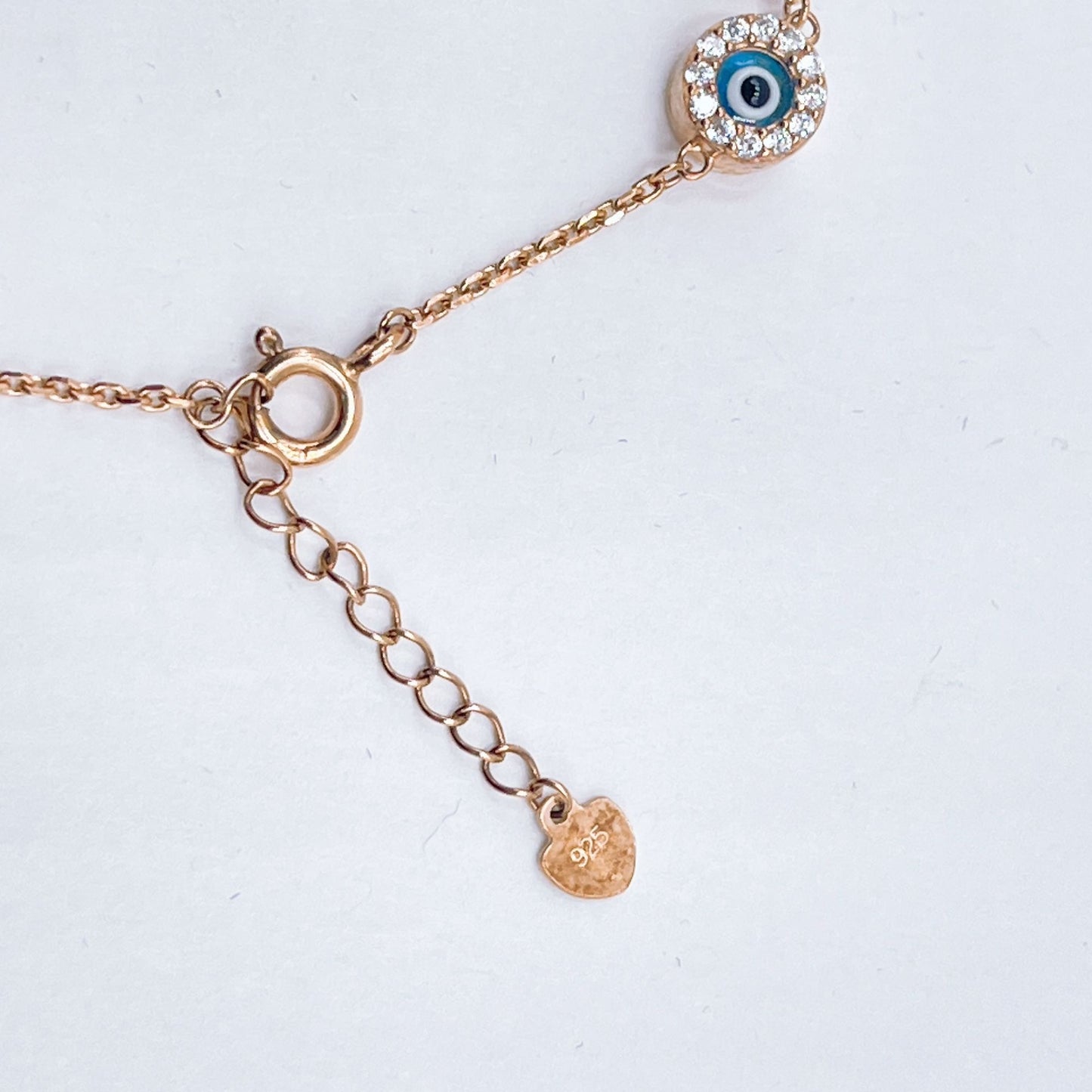 925 Evil Eye Bracelet With Crystals Rose Gold-Plated Bracelet