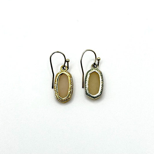 Kendra Scott Oval Gold-Tone Drop Earrings With Druzy Stones