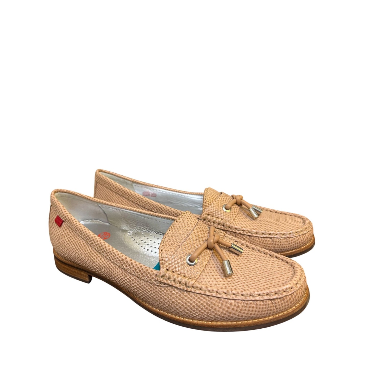 Marc Joseph New York Peach Textured Leather Loafers 10.5