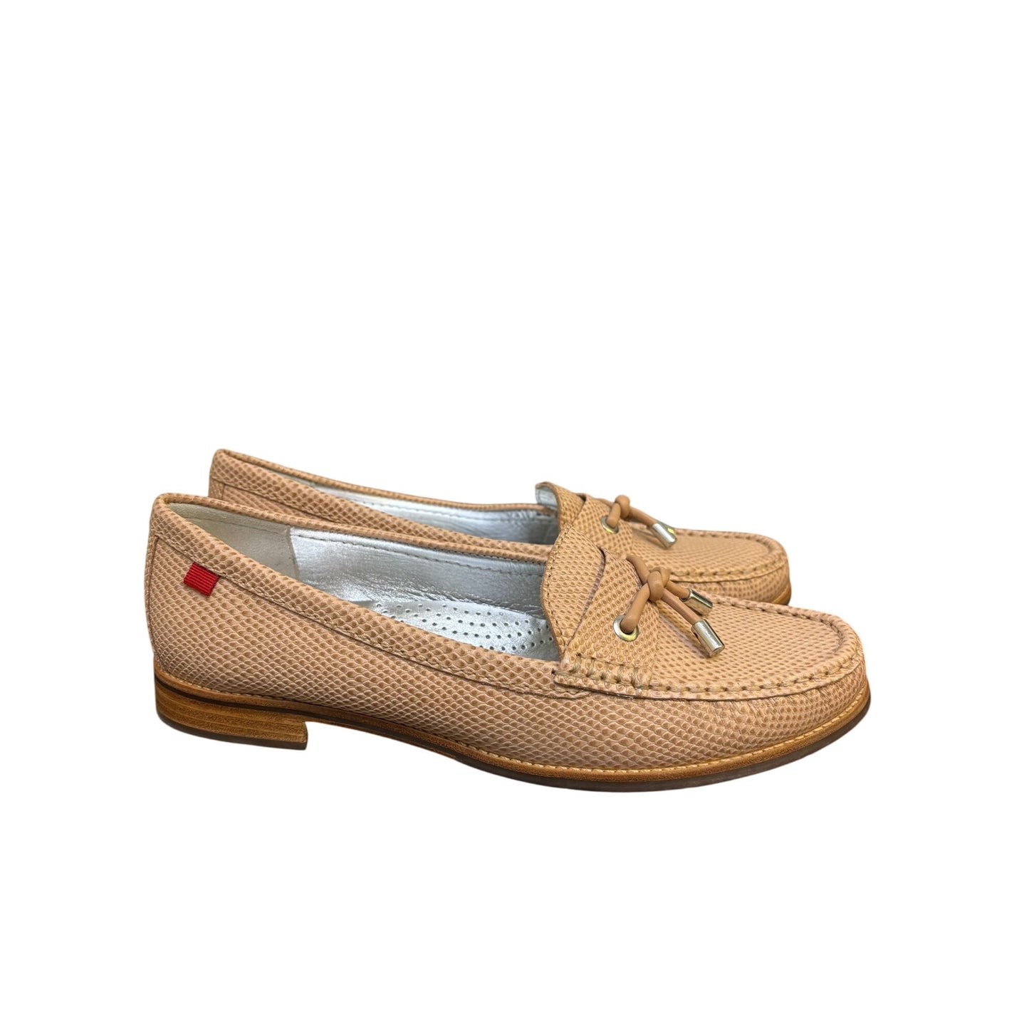 Marc Joseph New York Peach Textured Leather Loafers 10.5