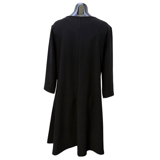 NWT Scapa Lauren Perre Black A-Line Dress L