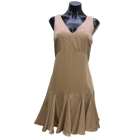 NWT Trina Turk Champagne Sleeveless V-Neck Dress Size 8