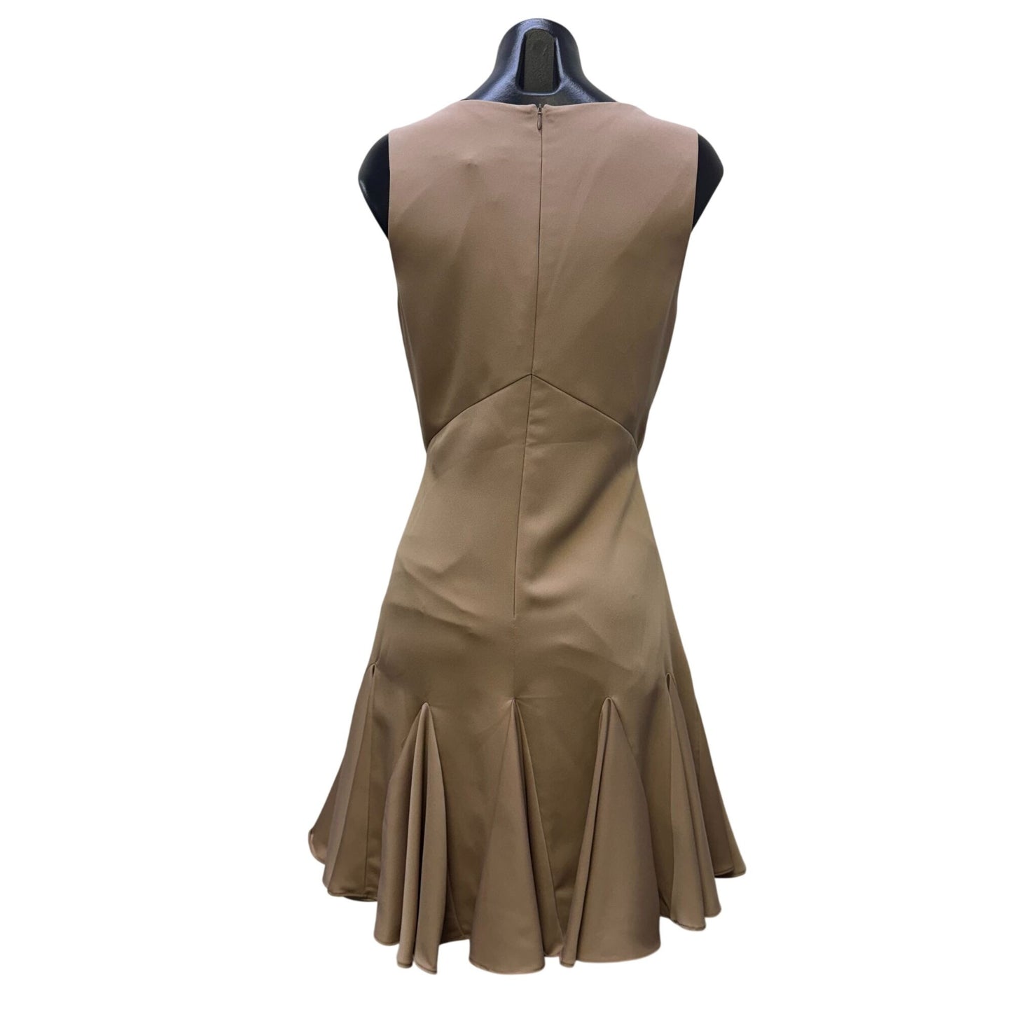 NWT Trina Turk Champagne Sleeveless V-Neck Dress Size 8