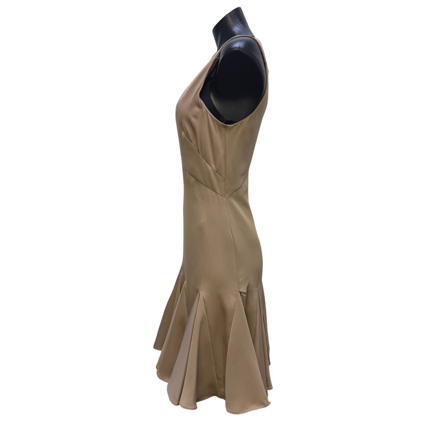 NWT Trina Turk Champagne Sleeveless V-Neck Dress Size 8