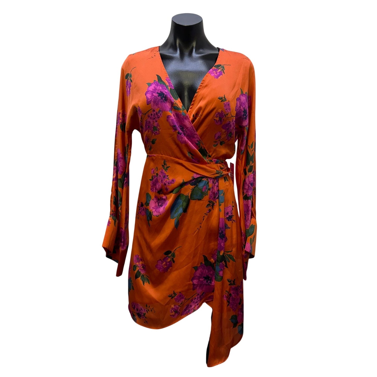 NWT Buddy Love Astrid Tuscan Rose Wrap Dress Orange S