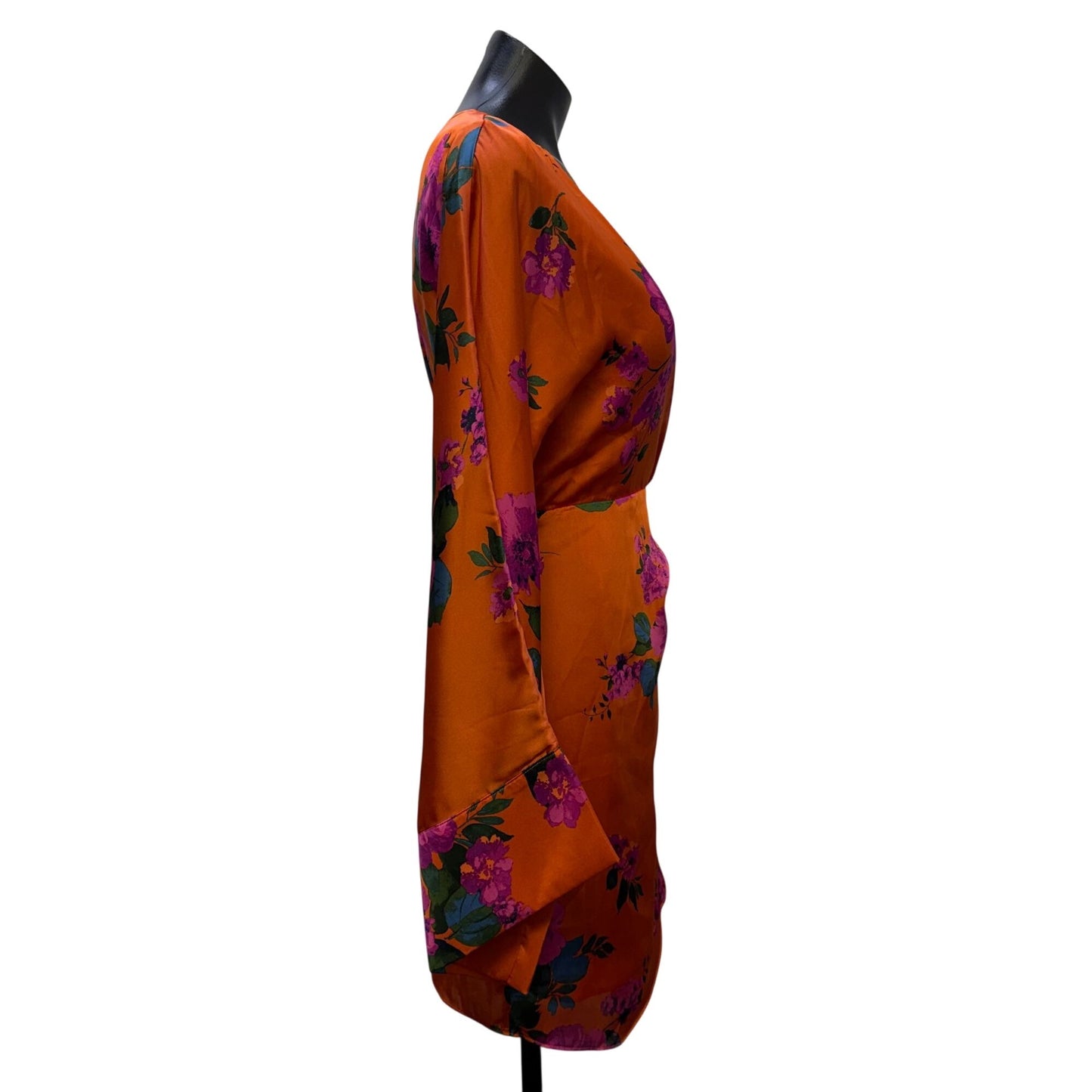 NWT Buddy Love Astrid Tuscan Rose Wrap Dress Orange S
