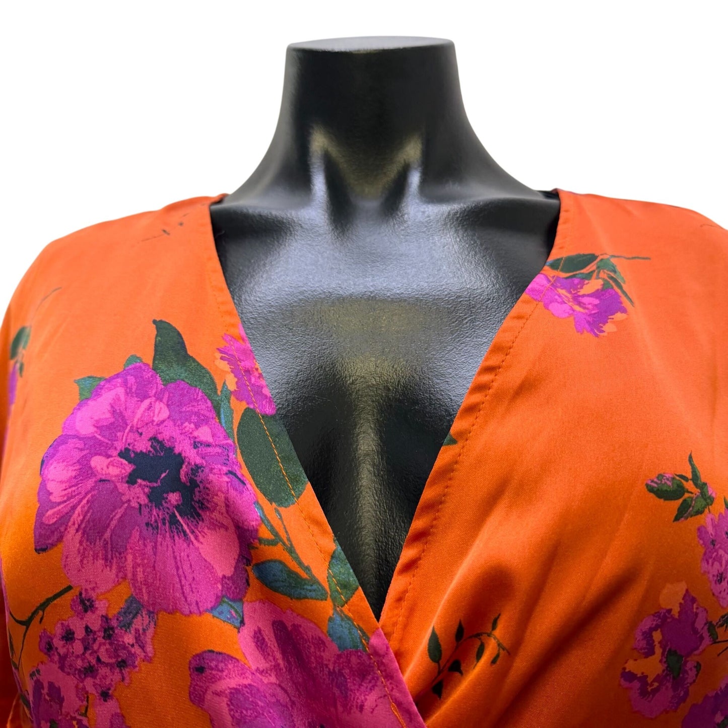 NWT Buddy Love Astrid Tuscan Rose Wrap Dress Orange S