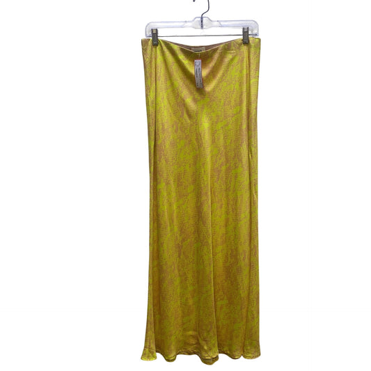 L'Agence Yellow & Pink Printed Maxi Skirt Size L