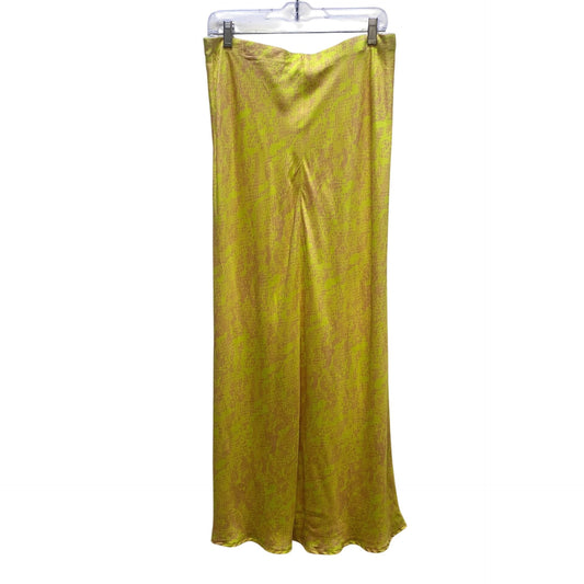 L'Agence Yellow & Pink Printed Maxi Skirt Size L