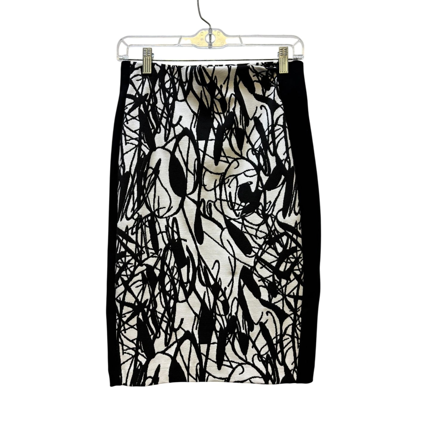 Joseph Ribkoff Black & White Abstract Print Pencil Skirt Size 6