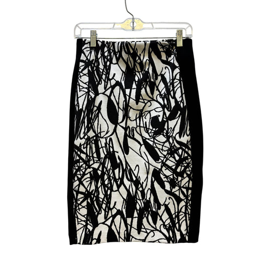 Joseph Ribkoff Black & White Abstract Print Pencil Skirt Size 6