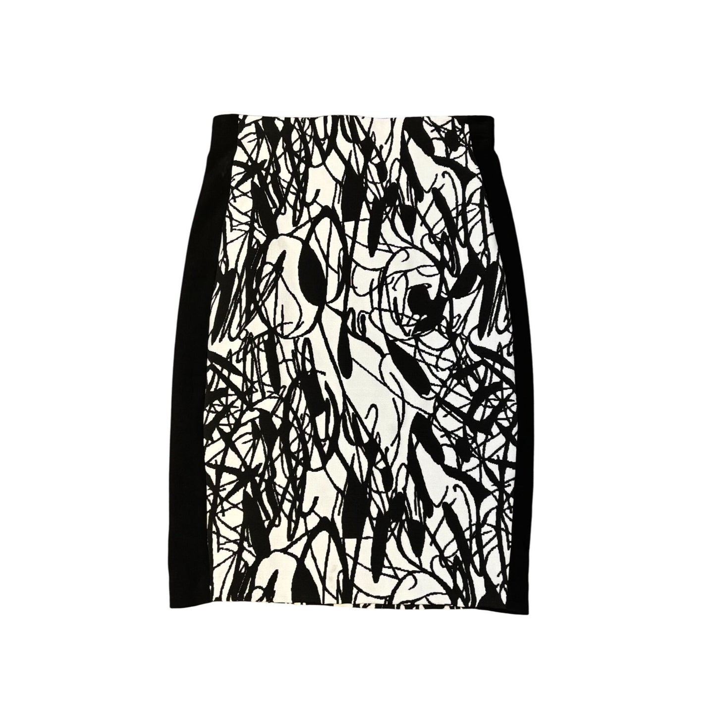 Joseph Ribkoff Black & White Abstract Print Pencil Skirt Size 6