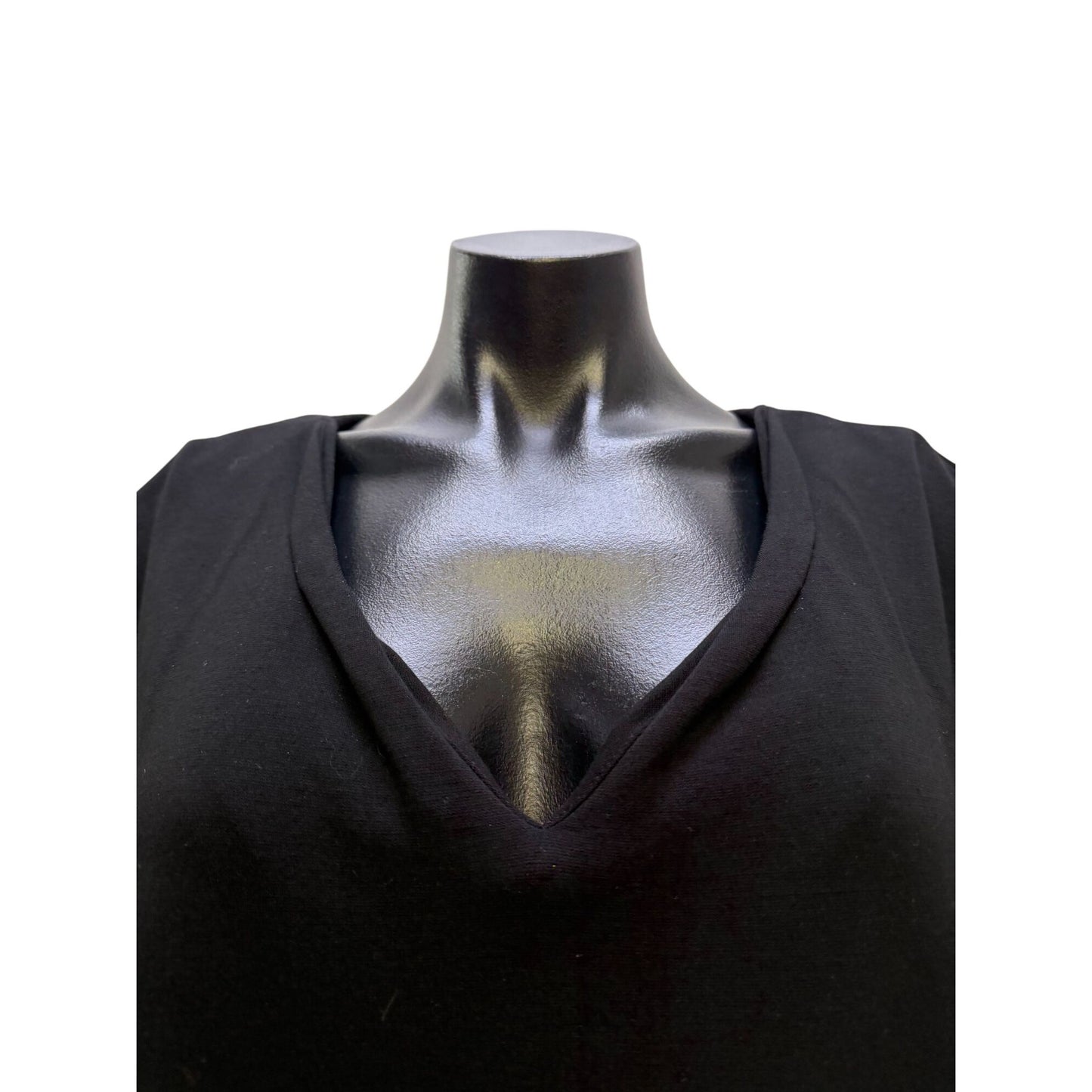 Lafayette 148 Black V-Neck Midi Dress With Pockets Size 20