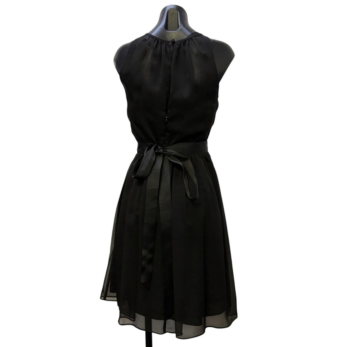 Adrianna Papell Black Sleeveless Chiffon Dress Size 6