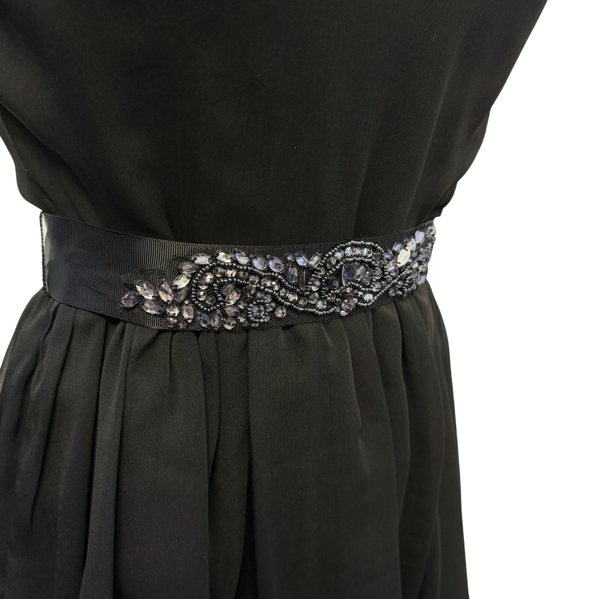 Adrianna Papell Black Sleeveless Chiffon Dress Size 6