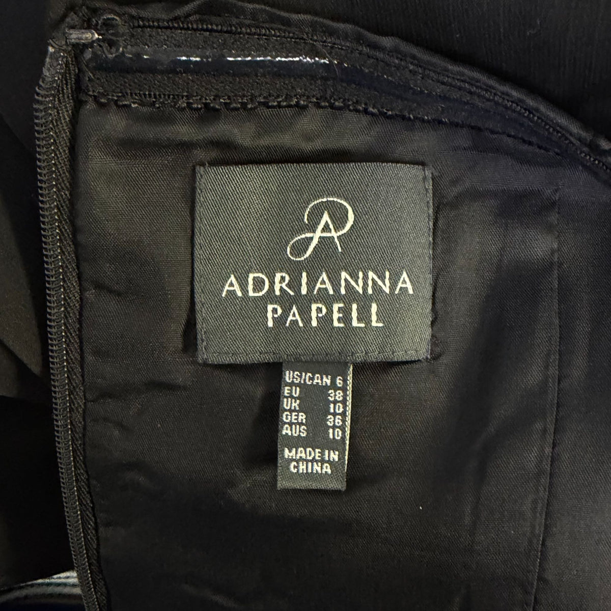Adrianna Papell Black Sleeveless Chiffon Dress Size 6
