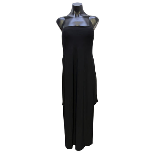 Helmut Lang Black Strapless Maxi Dress Size 10