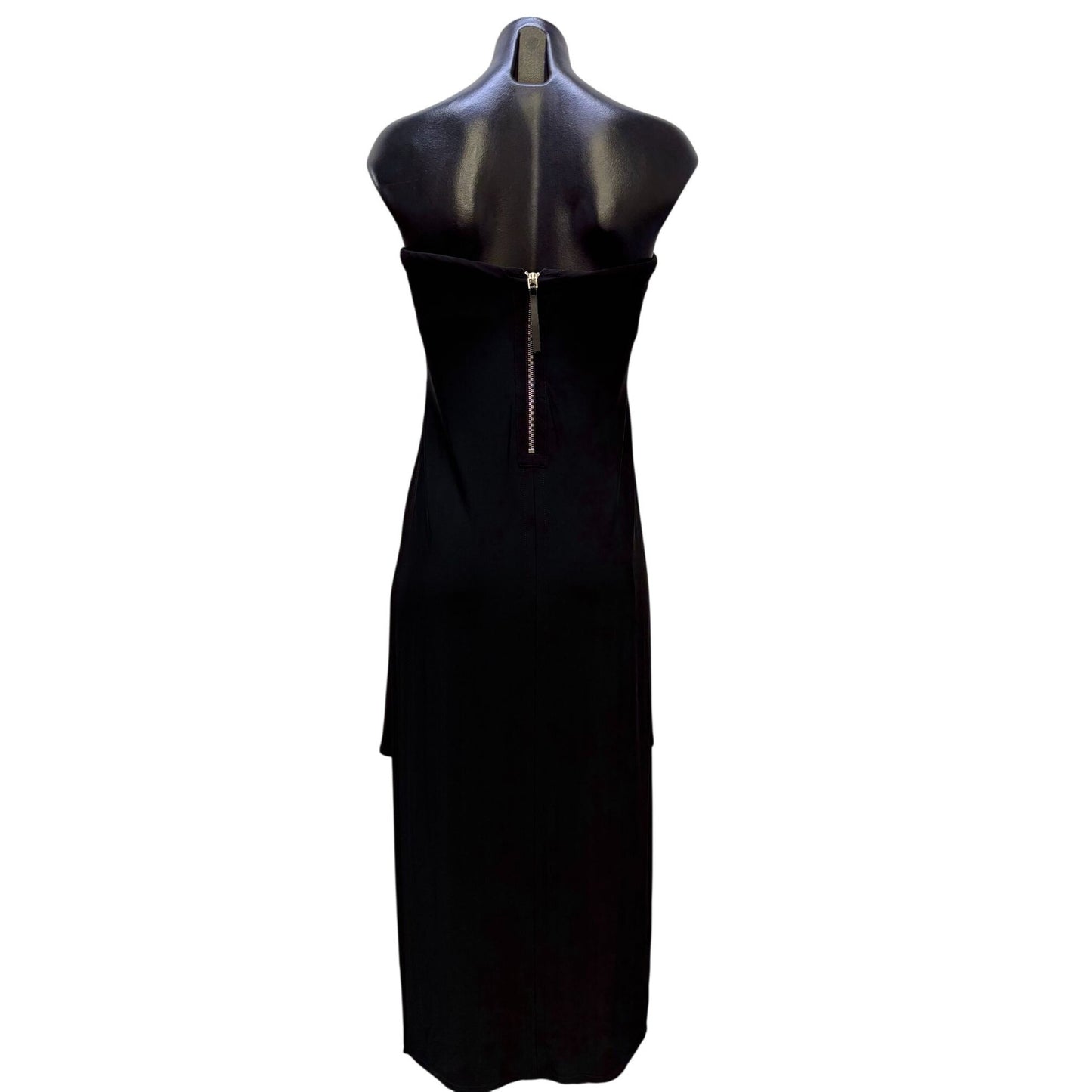 Helmut Lang Black Strapless Maxi Dress Size 10