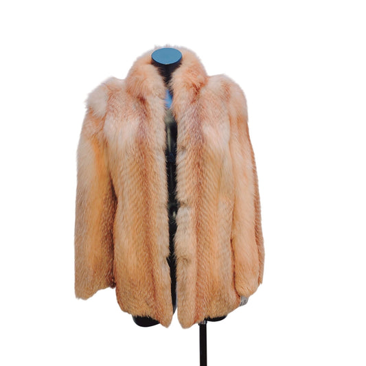 Goudchaux Maison Blanche Genuine Red Fox Fur Coat S