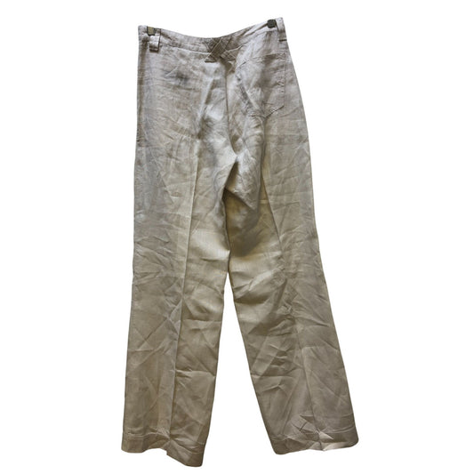 Armani Jeans Womens Beige Linen Wide-Leg Pants S