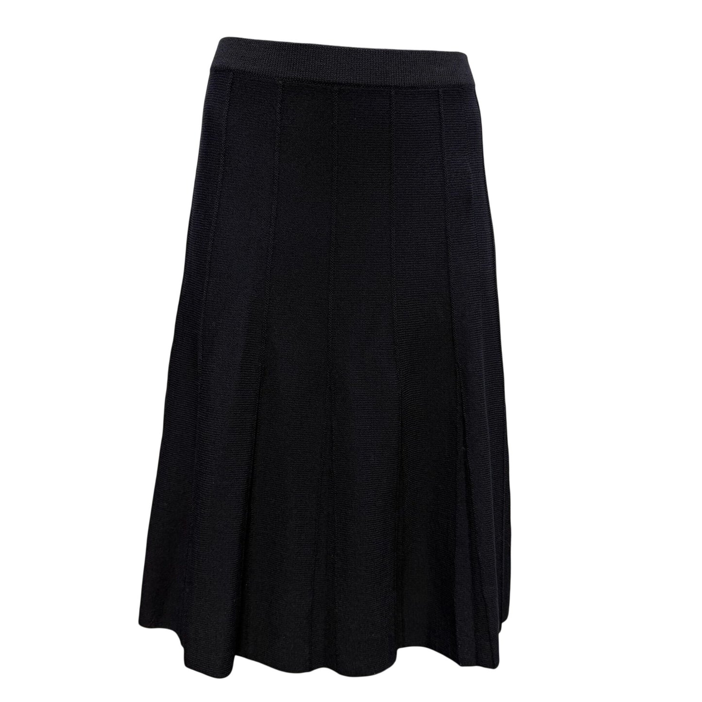 St John Basics Black Two-Piece Knit Skirt & Zip Jacket Set Size 6/4