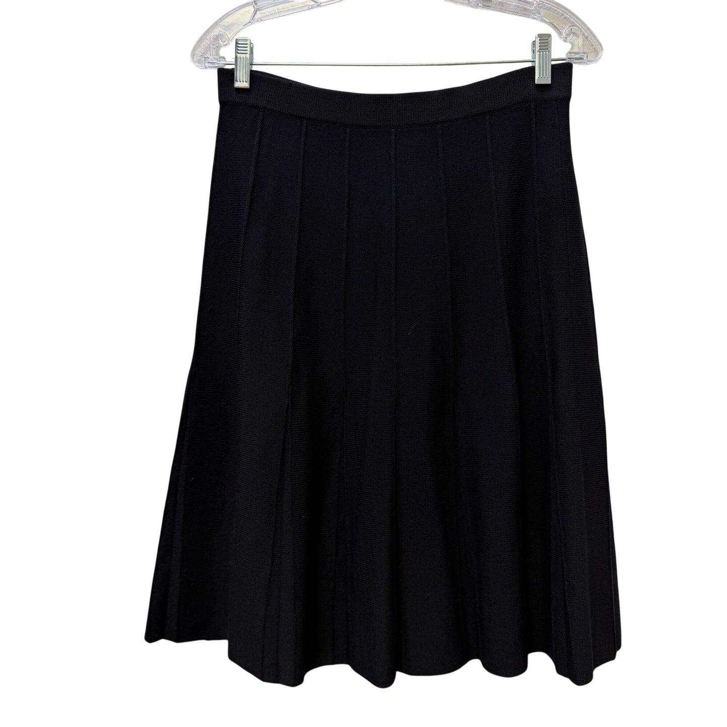 St John Basics Black Two-Piece Knit Skirt & Zip Jacket Set Size 6/4
