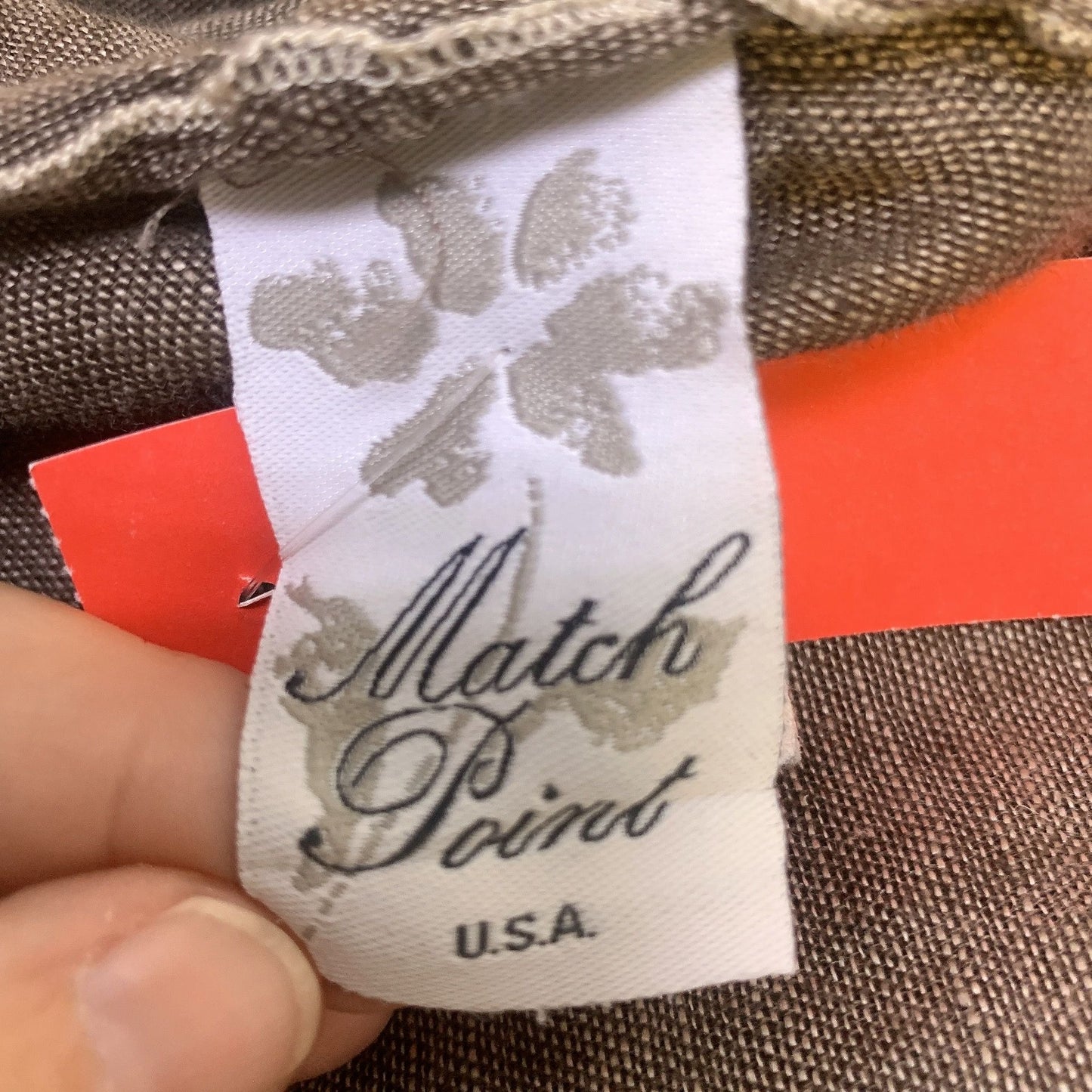 Match Point Brown Linen Tunic Top Size Medium