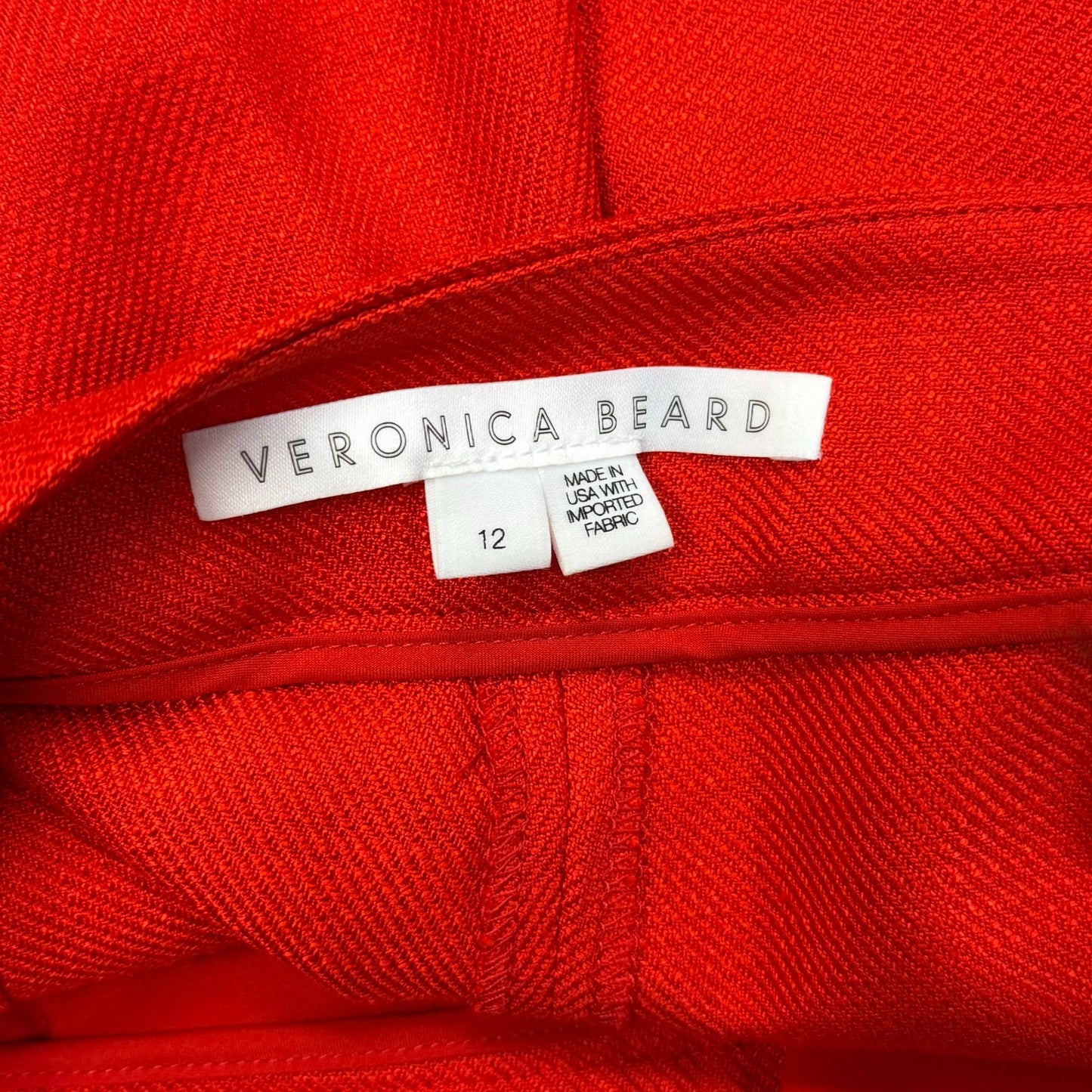 Veronica Beard Red Wide-Leg Pants Size 12