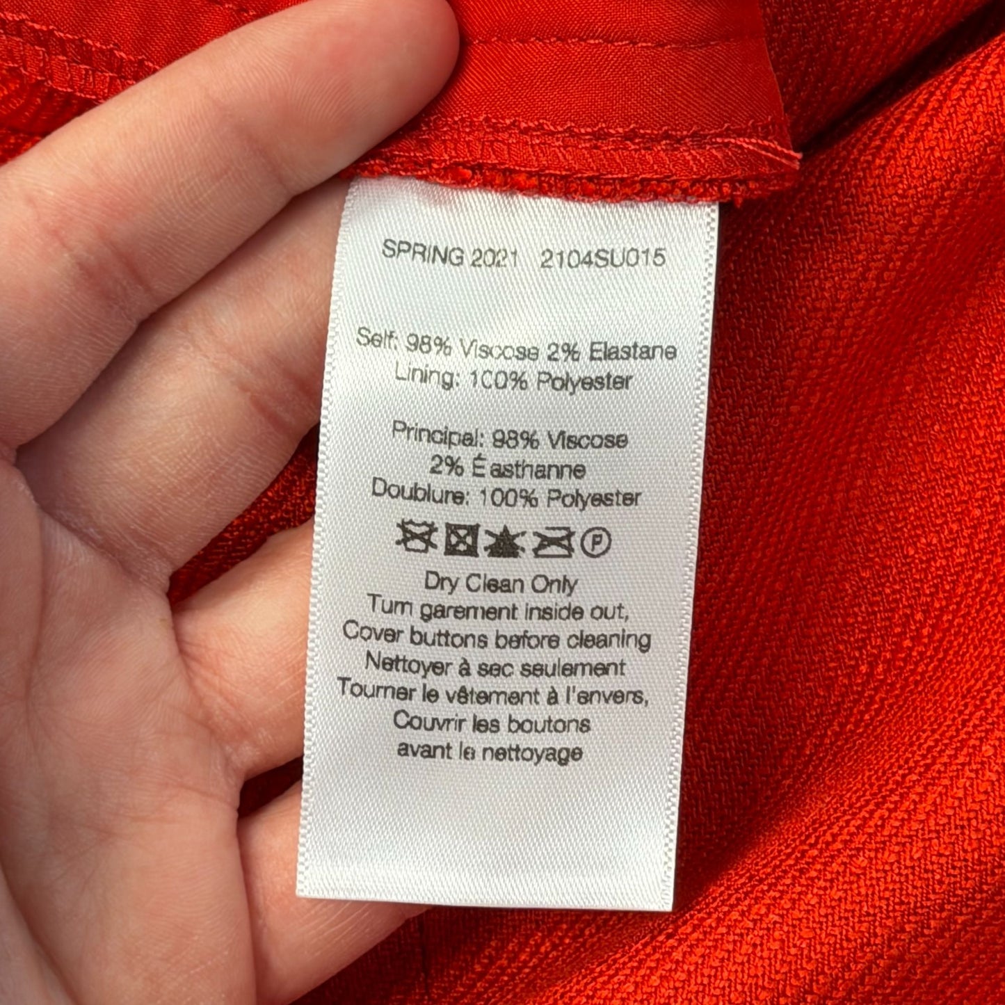 Veronica Beard Red Wide-Leg Pants Size 12