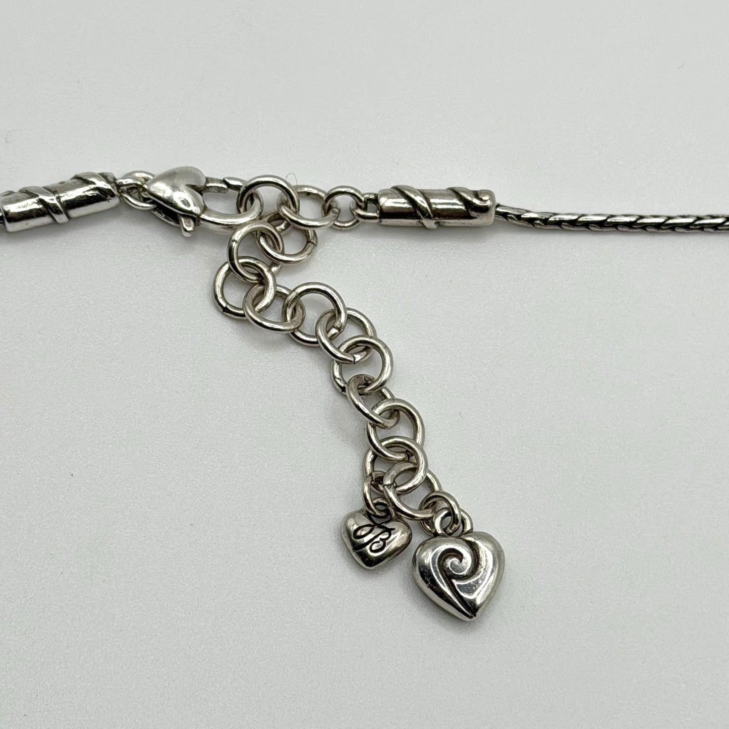 Brighton Twist Silver-Tone Lariat Necklace With Faux Pearls