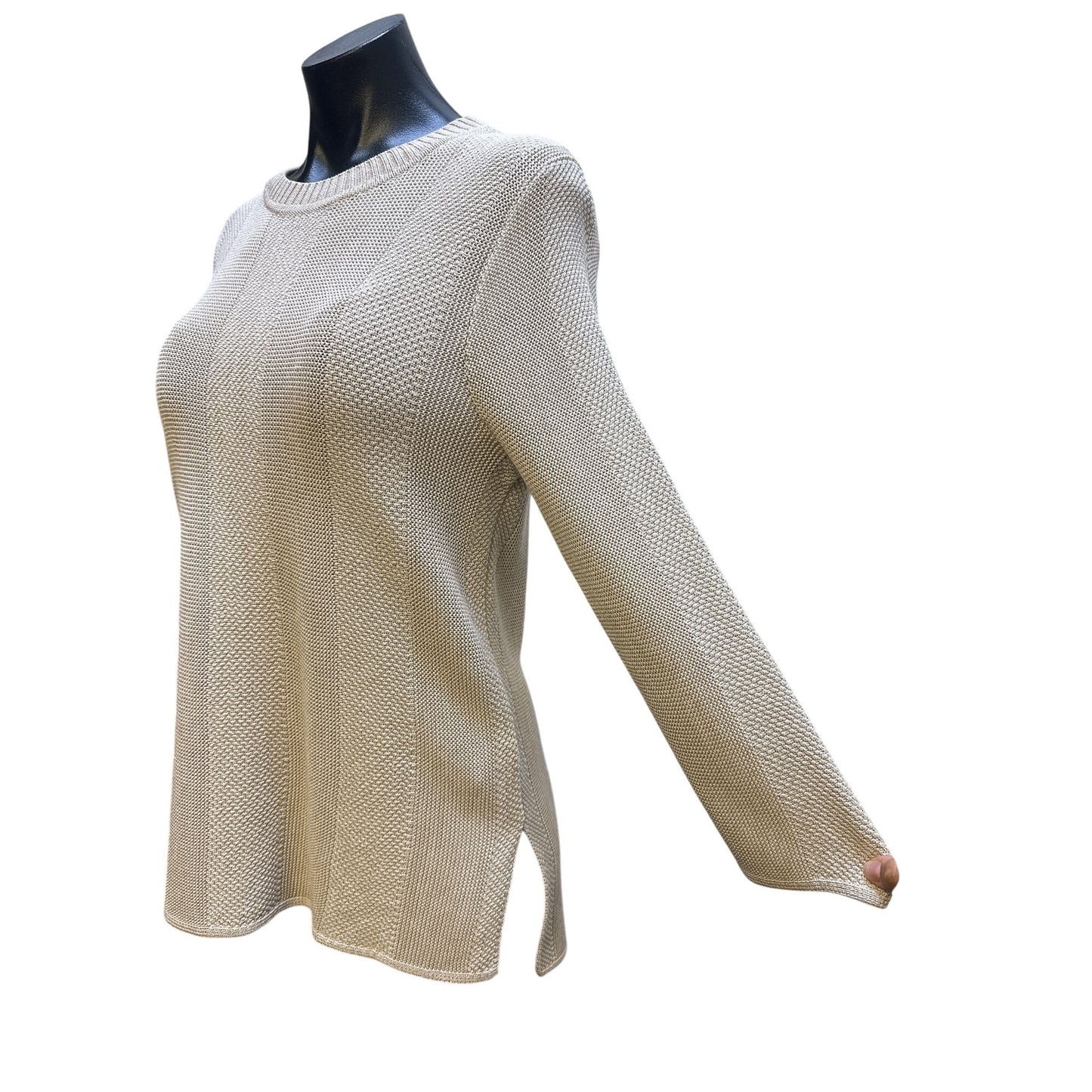 Boss Hugo Boss Cream Textured Knit Sweater Size M