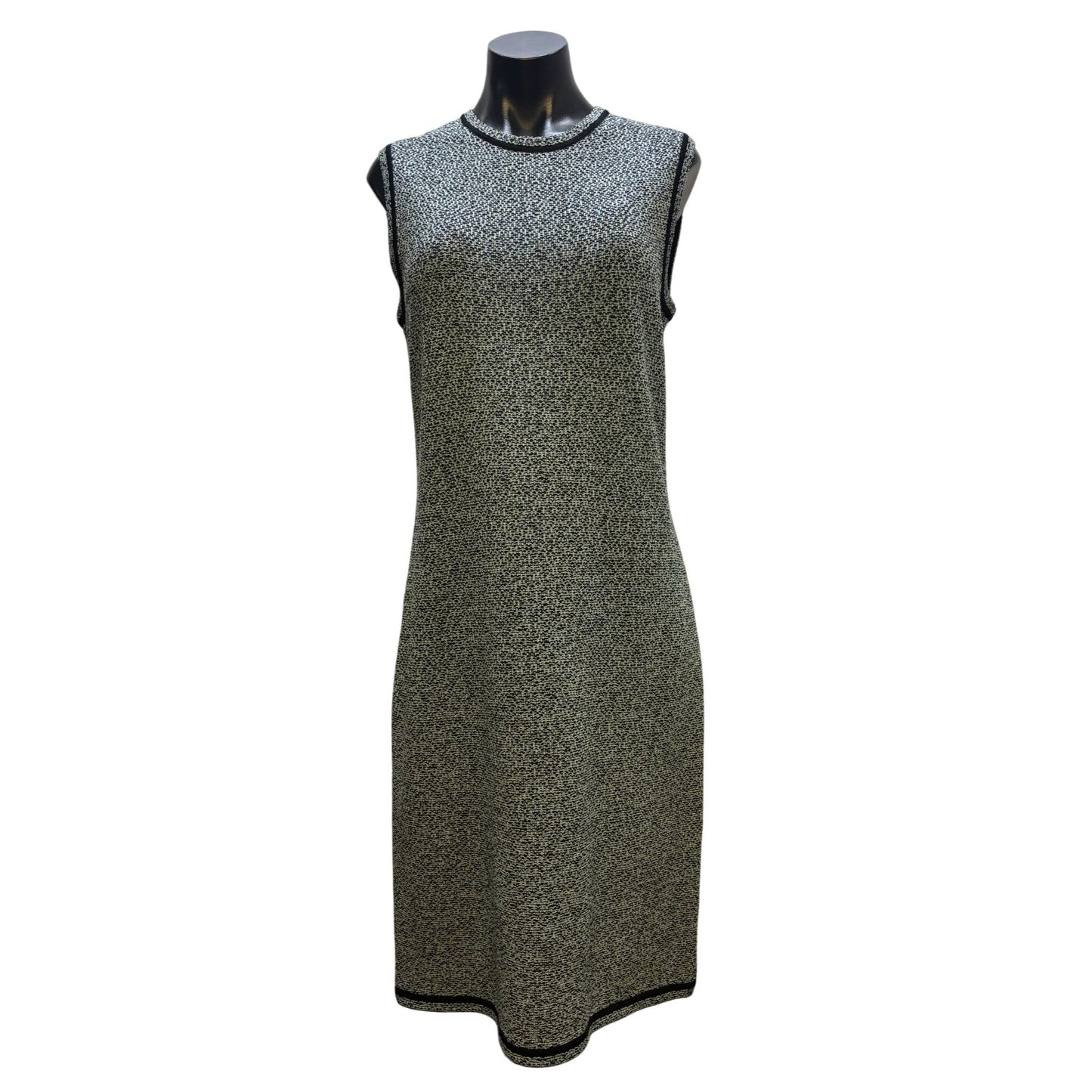 St. John Collection Black & Aqua Two-Piece Set Dress & Jacket Size 10/8