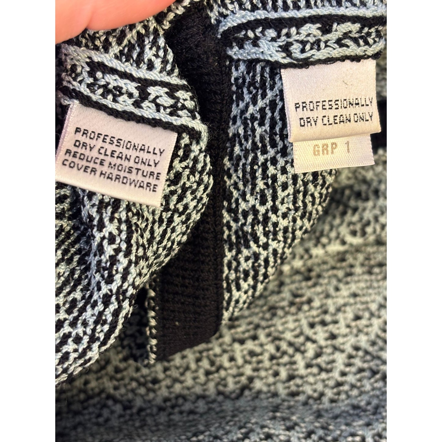 St. John Collection Black & Aqua Two-Piece Set Dress & Jacket Size 10/8