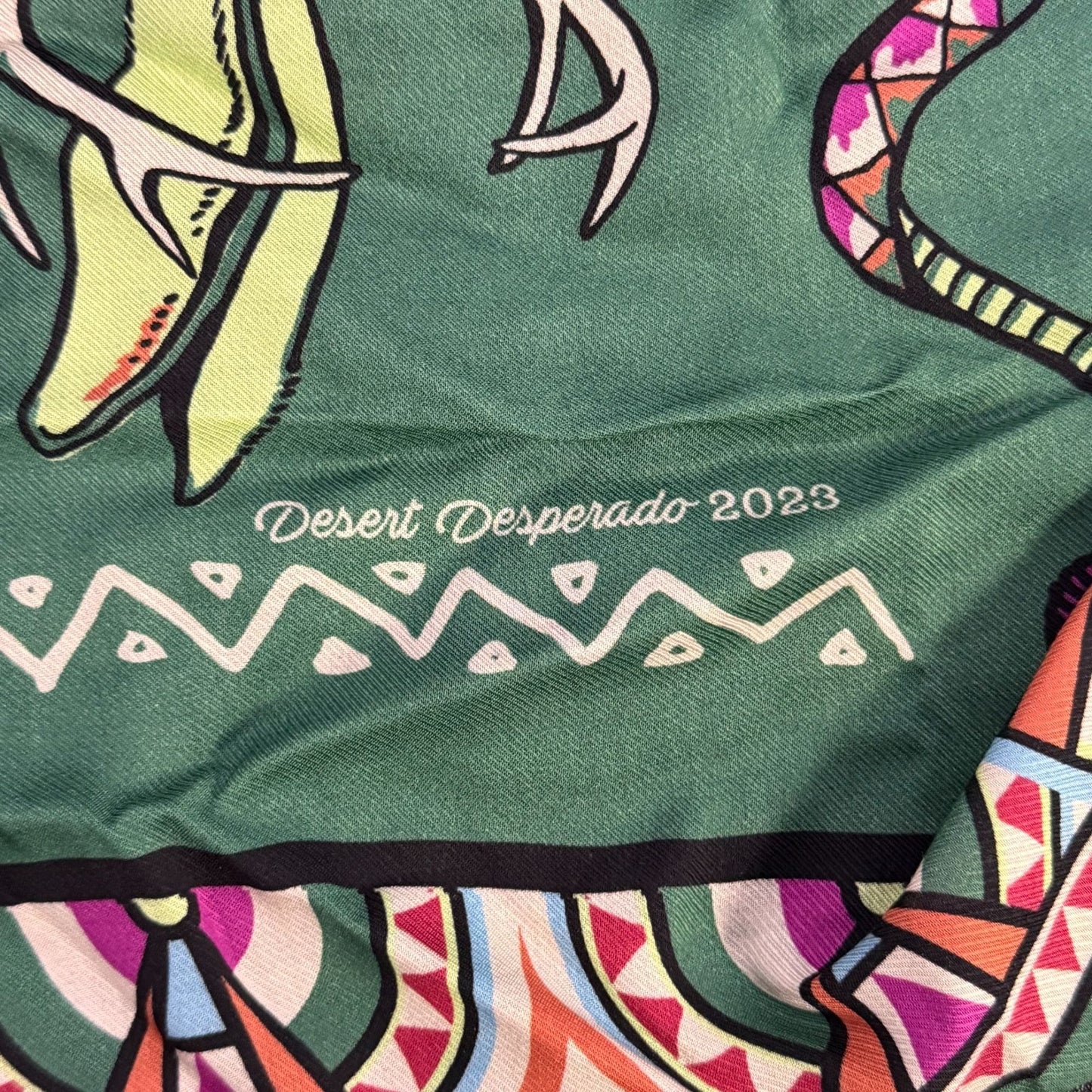Double D Ranch Desert Desperado Green Bandana Scarf