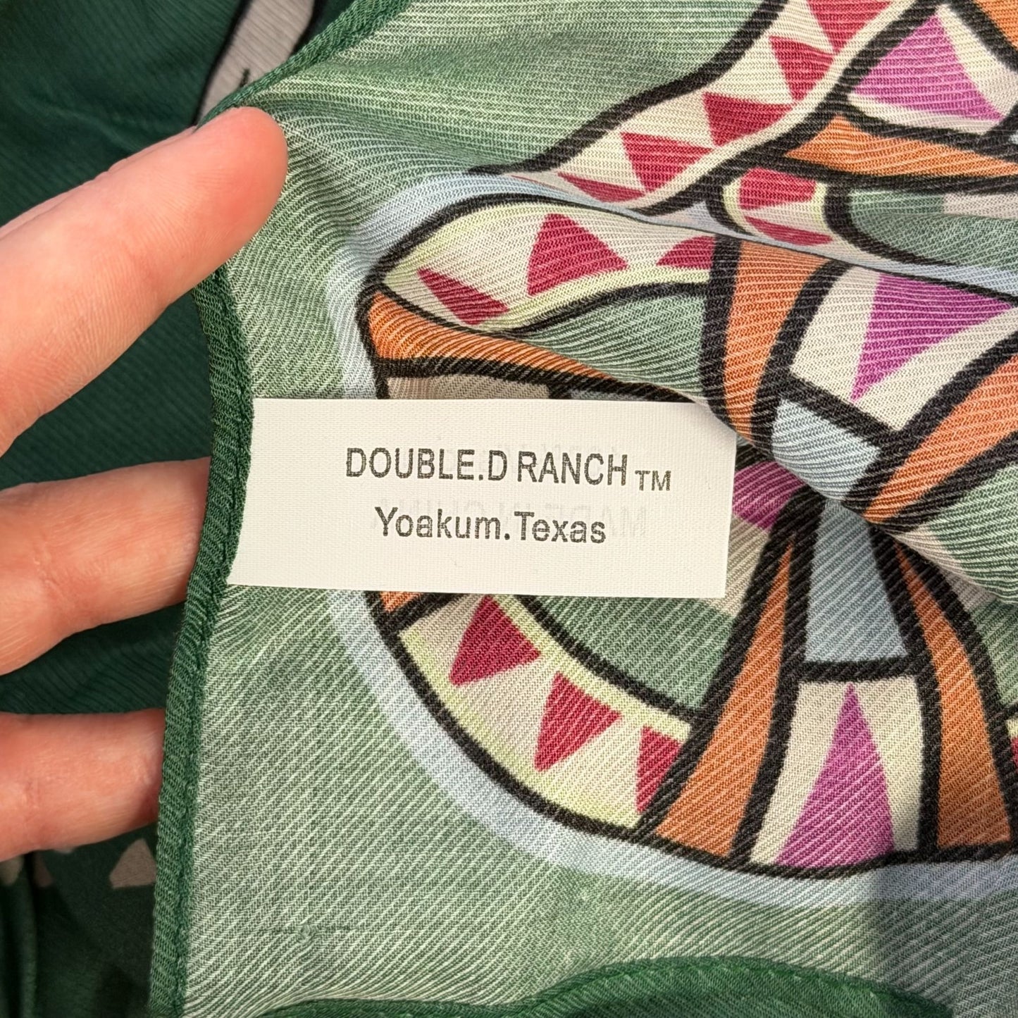 Double D Ranch Desert Desperado Green Bandana Scarf