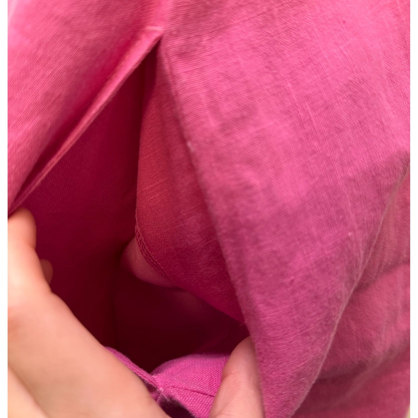 Johnny Was Linen Sleeveless Embroidered Floral Midi Dress Pink Multi L