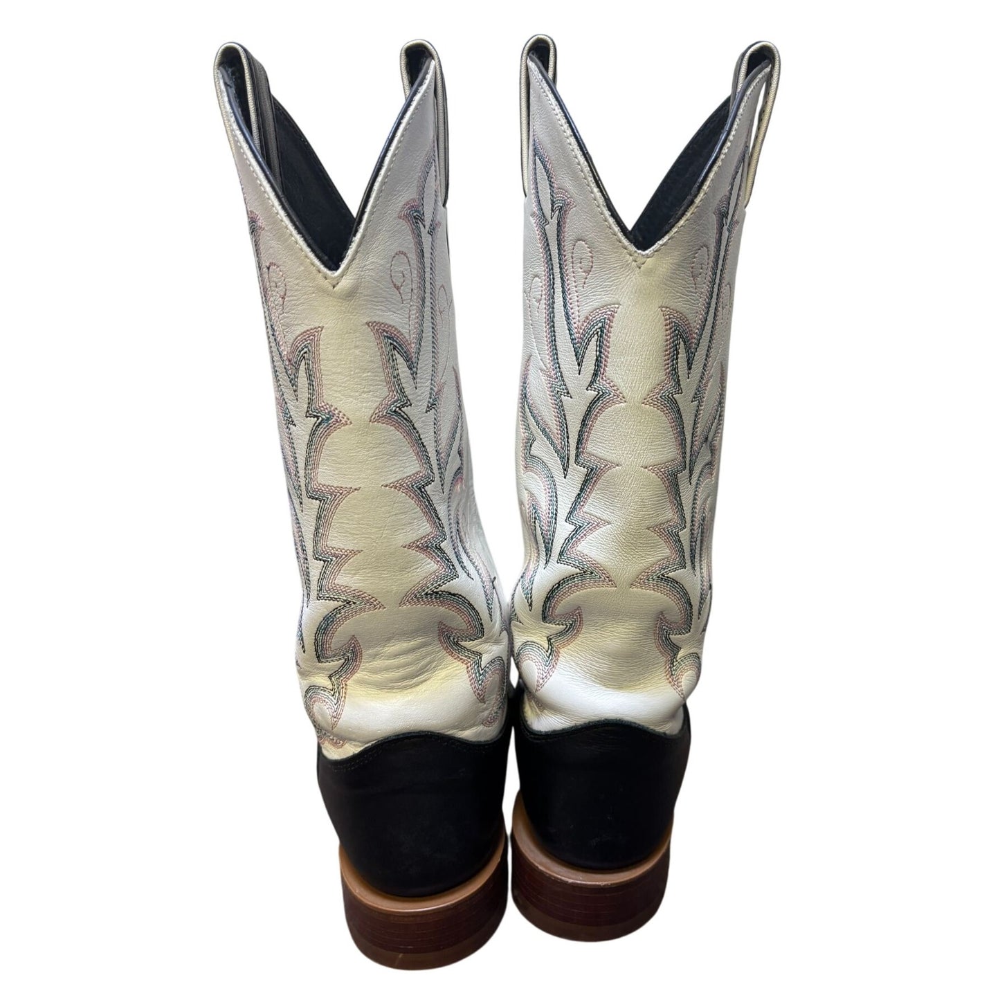 Justin Western Boots Black & White Size 7