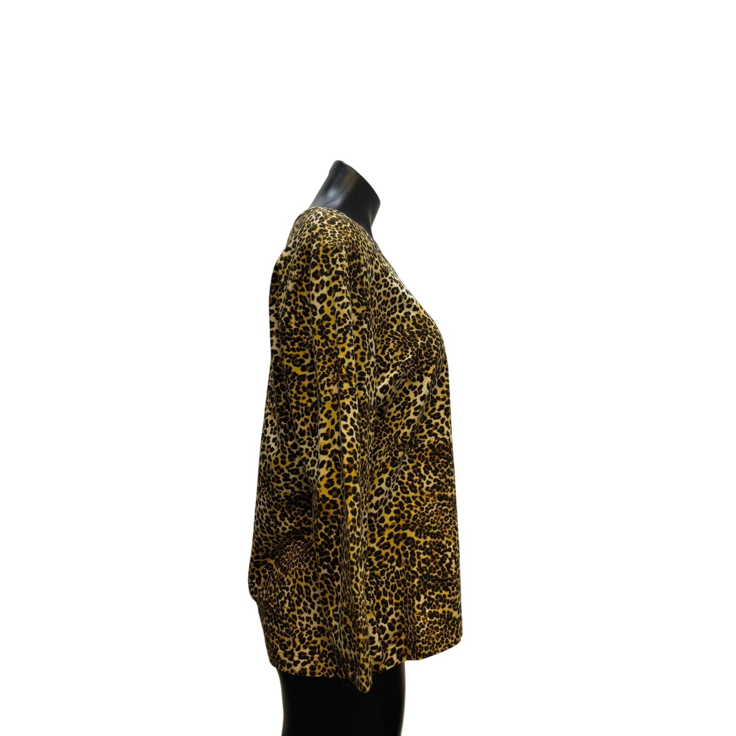 NWT St. John Blouse Leopard Print Top  XL