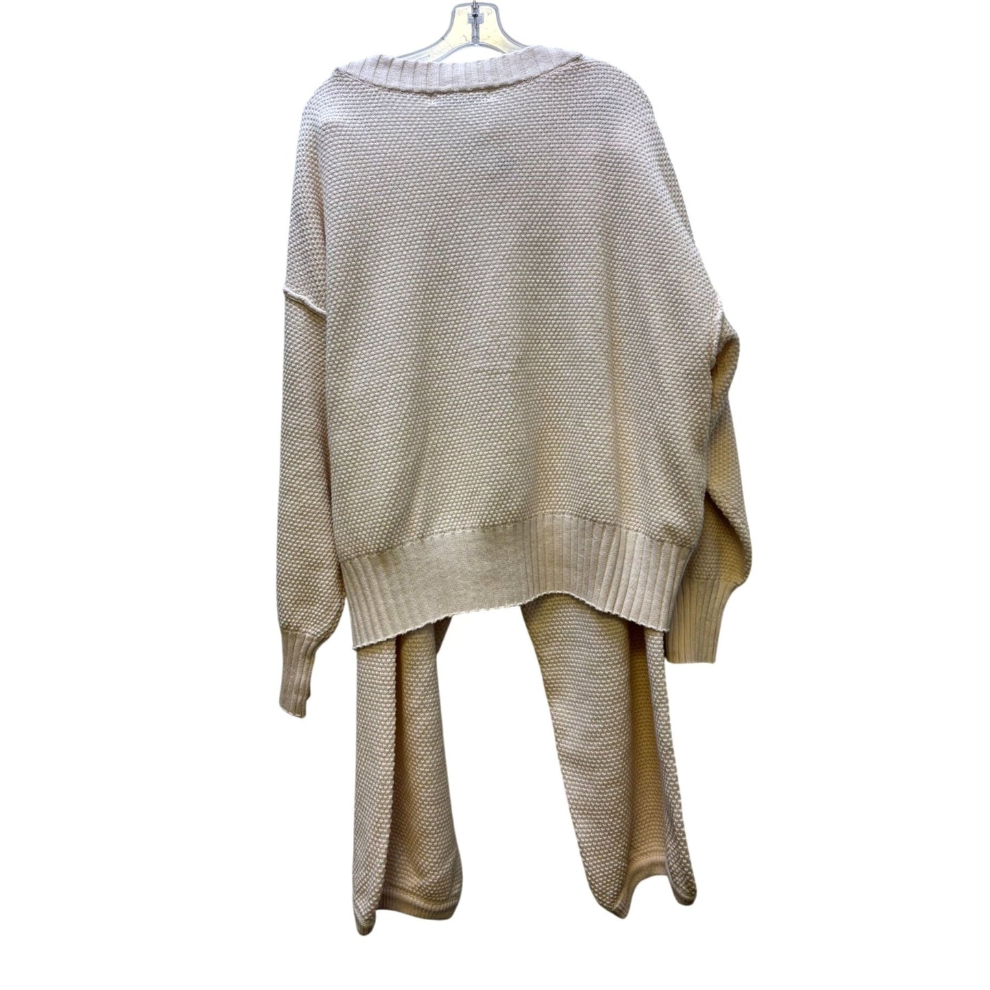 NWT FP Beach Cardigan & Pants Set In Cream XL 2p