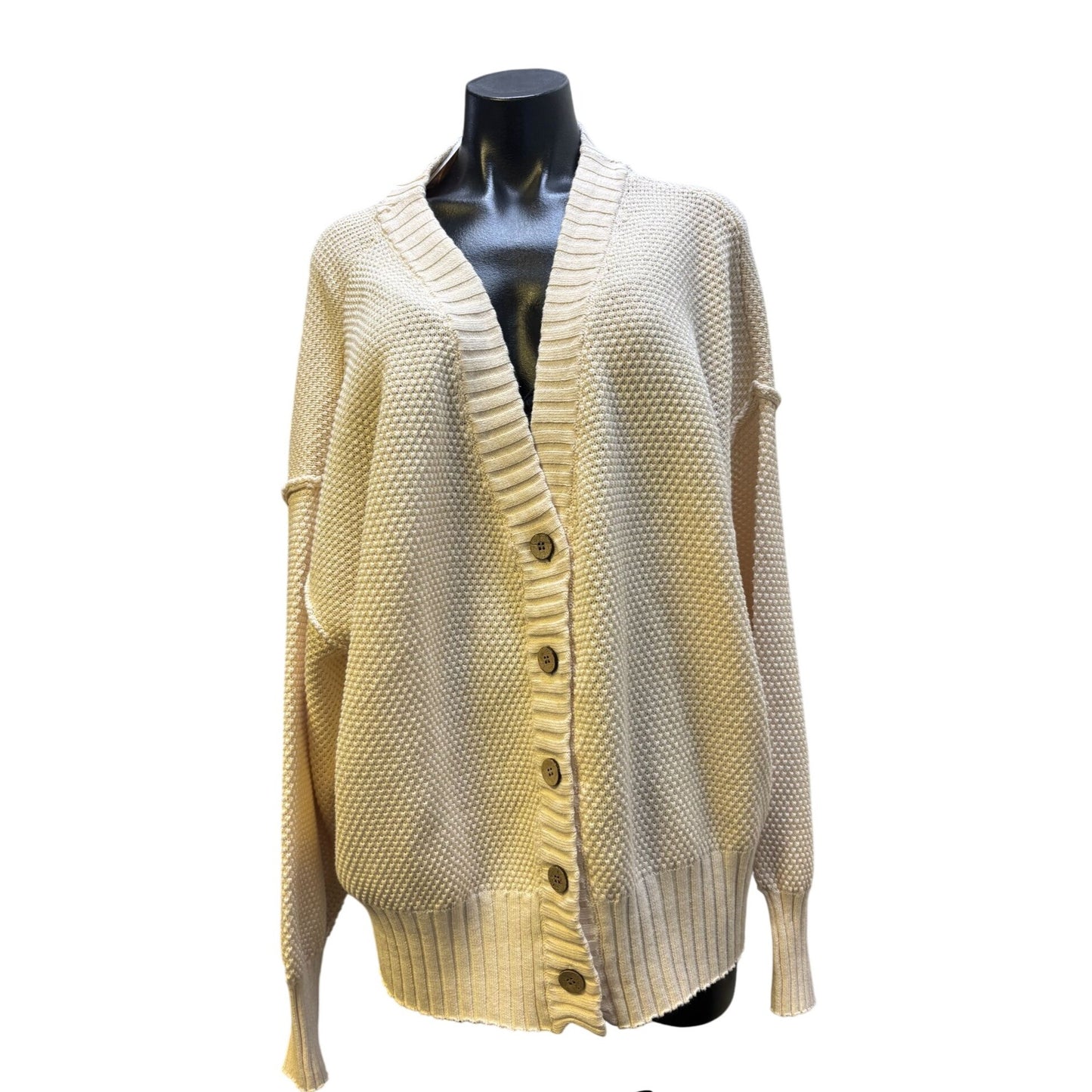 NWT FP Beach Cardigan & Pants Set In Cream XL 2p