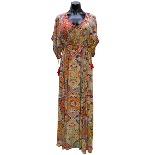 Jade Johnny Was Multi-Color Boho Maxi Dress Size S