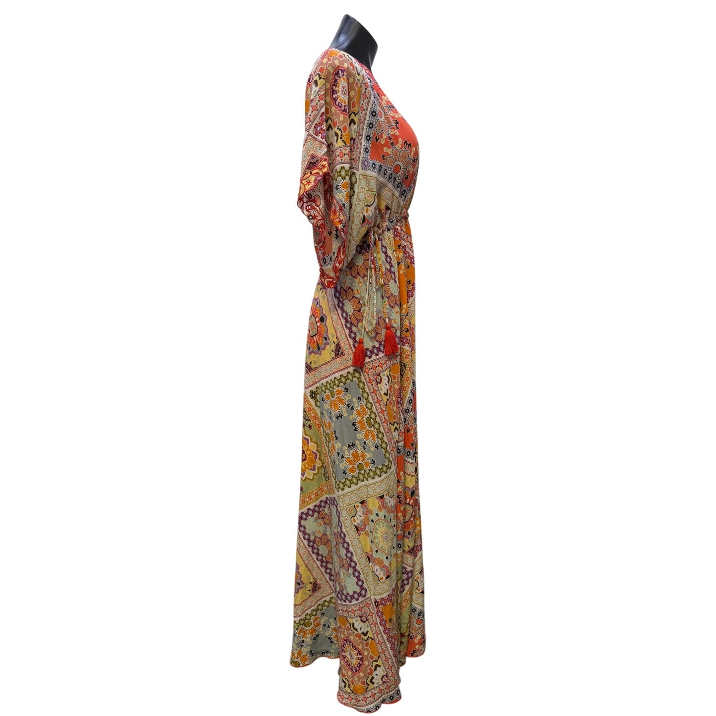 Jade Johnny Was Multi-Color Boho Maxi Dress Size S