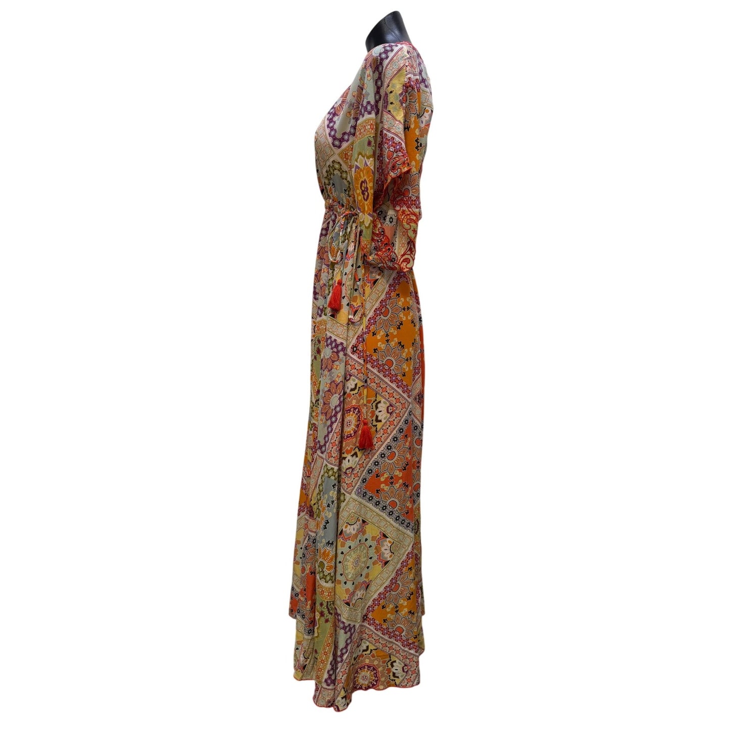 Jade Johnny Was Multi-Color Boho Maxi Dress Size S